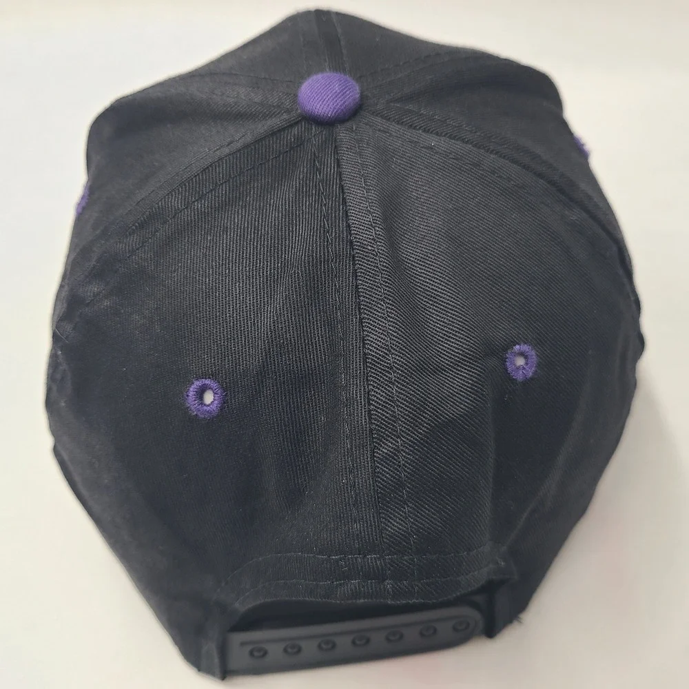 Vintage‎ Baltimore Ravens Hat Snapback (Fits Small) New Era KMG Black Purple NFL